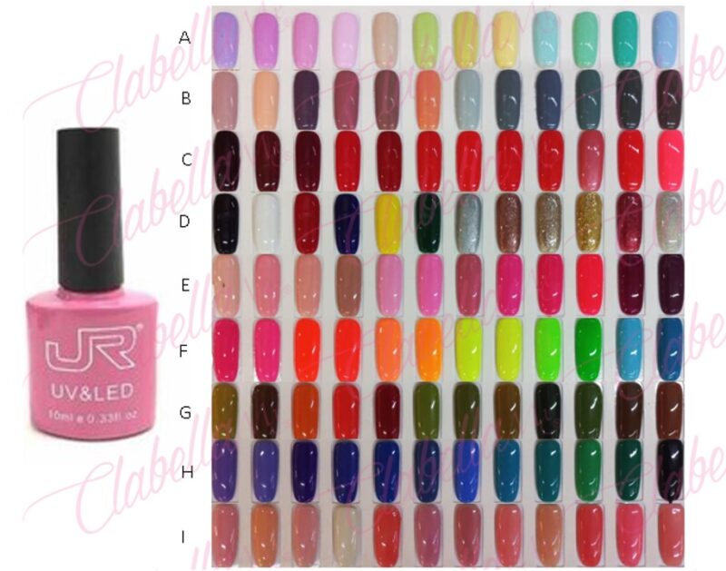 Geles JR  uv/led  para uñas 12 piezas de 10ml por gama, 8A-48-8 ESPECIFICAR: