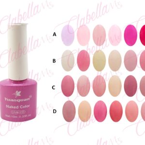 Geles Yuan Quan  uv/led Naked color para uñas 6 piezas de 10ml por gama A-I192 ESPECIFICAR: