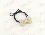 Liga moño de perlas para cabello, aprox de 4x2cm por pieza, surtido el modelo puede variar XQ-22K-350 (PB)