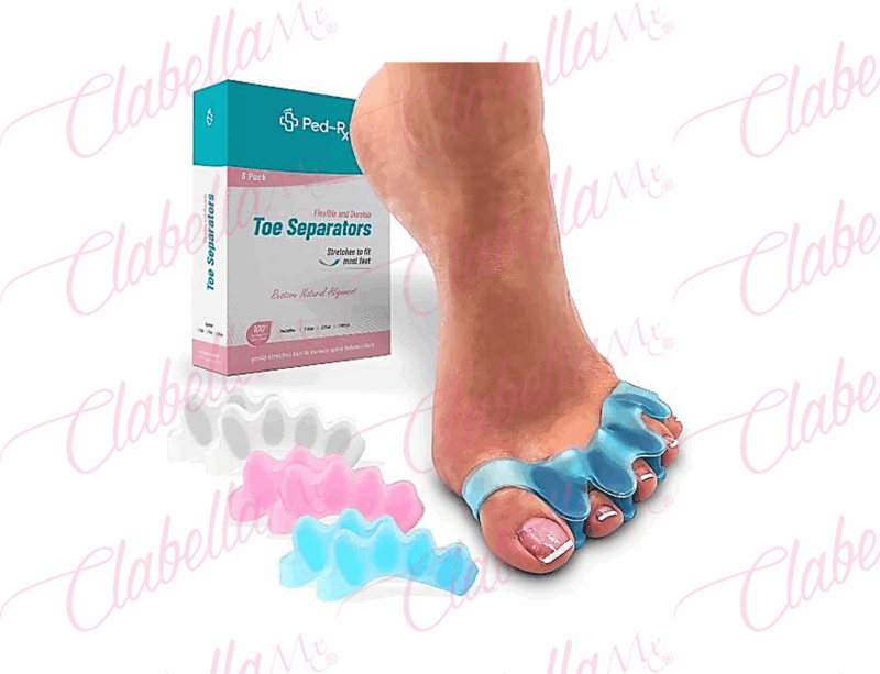 Separadores  de dedos de silicon tipo 3  para restaurar la alineacion natural para pedicure y manicure, por par, surtido