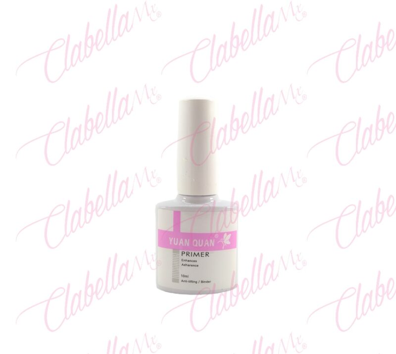 Primer Yuan Quan  para aumentar la adherencia y con ello la duración de gel, esmalte, polygel, acrílico, etc., en uñas naturales, 10ml por pieza. Se recomienda usar después de nivelador o regulador de PH y deshidratador o adherente para mejores resultados. A-L136