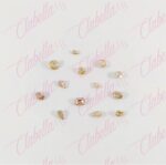 Decoración CRISTAL FIGURAS de plástico CHAMPAGNE para uñas aprox 25 piezas por sobre, surtido MC22-C19