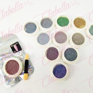 Efecto DIAMOND REFLECTIVO  para uñas 12 piezas de 1/8 por paquete KLZ-X073 (PB)