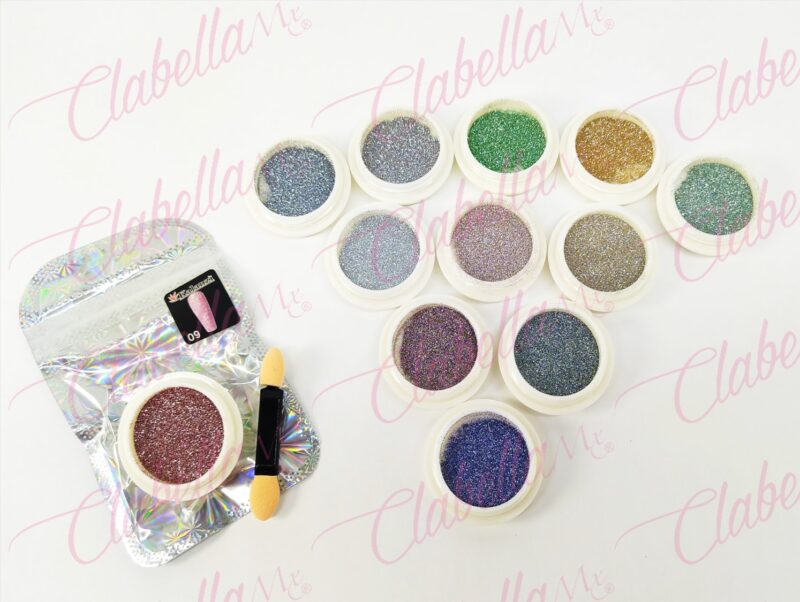 Efecto DIAMOND REFLECTIVO  para uñas 12 piezas de 1/8 por paquete KLZ-X073 (PB)