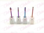 Puntas-brocas-fresas diamante camaleón de acero inoxidable  para manicure, pulidora de uñas por pieza (Todo el cuerpo tornasol, No solo una parte tornasol) ESPECIFICAR: