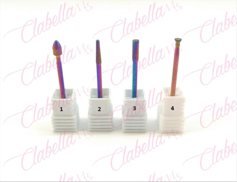 Puntas-brocas-fresas diamante camaleón de acero inoxidable  para manicure, pulidora de uñas por pieza (Todo el cuerpo tornasol, No solo una parte tornasol) ESPECIFICAR: