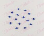Decoración CRISTAL FIGURAS de plástico AZUL REY  para uñas aprox 25 piezas por sobre, surtido MC22-C19