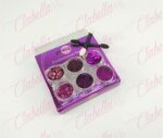 Efecto Pinky iva   ESPEJO, AZUCAR Y GLITTER MORADO  para uñas 6 piezas de 1/8 por paquete sin estuche SZ-G44