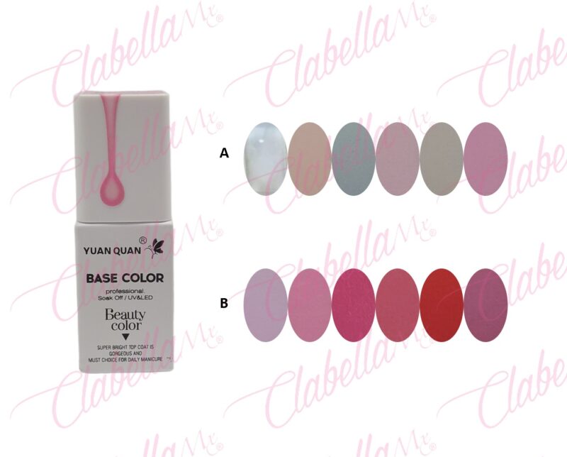 Geles Yuan Quan uv/led  base color rubber para uñas 6 piezas de 10ml por gama A-L128 ESPECIFICAR: