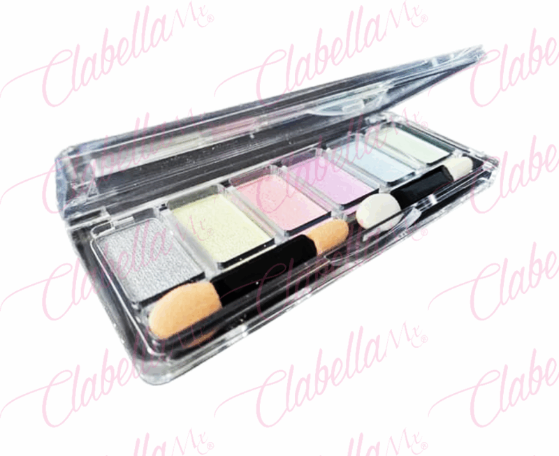 Efecto Aurora Unicornio Solido estuche con 6 tonos con 2 aplicadores dobles para uñas, por pieza