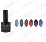 Geles Kalanzi uv/led cat disco (efecto ojo de gato con glitter fino) para uñas  6 piezas de 10ml por gama (Se necesita imán)