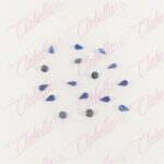 Decoración CRISTAL FIGURAS de plástico AZUL MARINO para uñas aprox 25 piezas por sobre, surtido MC22-C19