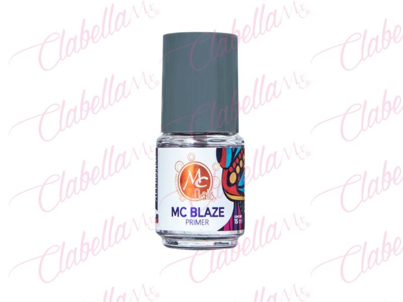 MC Blaze  MC Nails Primer para aumentar la adherencia y con ello la duración de gel, esmalte, polygel, acrílico, etc., en uñas naturales, 15ml por pieza. Se recomienda usar después de nivelador o regulador de PH y deshidratador o adherente para mejores resultados. 