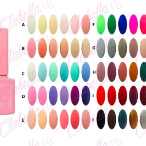 Geles Yuan Quan  uv/led  para uñas 6 piezas de 10ml por gama, A-L57 (CON RAYAS)ESPECIFICAR: