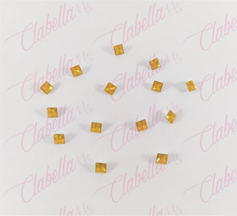 Decoración CRISTAL FIGURAS de plástico AMARILLO HUEVO  para uñas aprox 25 piezas por sobre, surtido MC22-C19