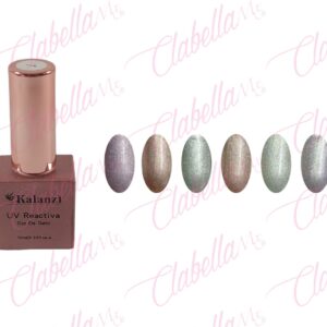Geles Kalanzi uv/led reactiva ojo de gato (cambia de color con la luz) para uñas 6 piezas de 10ml por gama (Se necesita imán) KLZ-X216