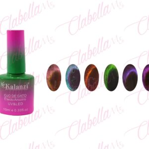 Geles Kalanzi uv/led  efecto arcoiris ojo de gato  para uñas 6 piezas de 10ml por gama KLZ-Q087 (Se necesita imán)
