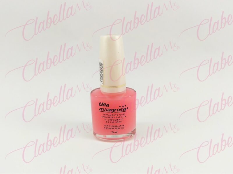 Esmalte Uña Milagrosa fase 2 rosa - para seguir manteniendo las uñas fortalecidas 15 ml por pieza. (Uña milagorsa-rosa)