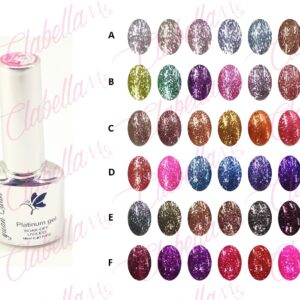 Geles Yuan Quan uv/led platinum (glitter) para uñas 6 piezas de  10ml por gama A-L79 ESPECIFICAR: