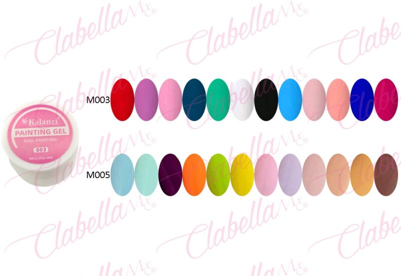 Gel Kalanzi uv/led painting  para uñas 12 piezas de 8ml  por paquete. ESPECIFICAR: