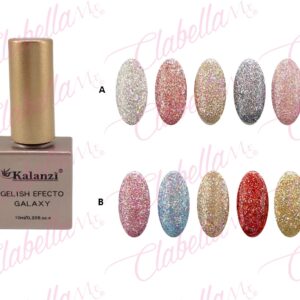 Geles Kalanzi uv/led  efecto galaxy (tipo flake) para uñas 6 piezas de 10ml por gama KLZ-X117 ESPECIFICAR:
