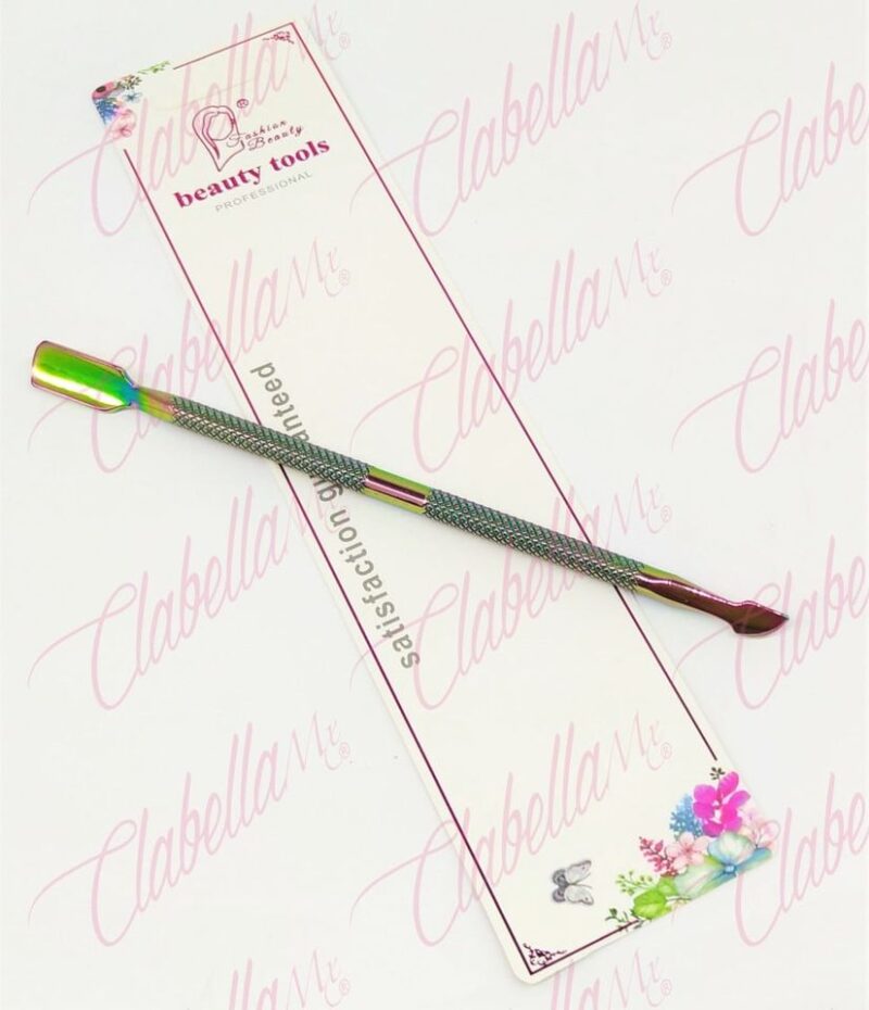 Empujador de cutícula con bisturí chico color tornasol para manicure por pieza, YB11-T6 - Imagen 2