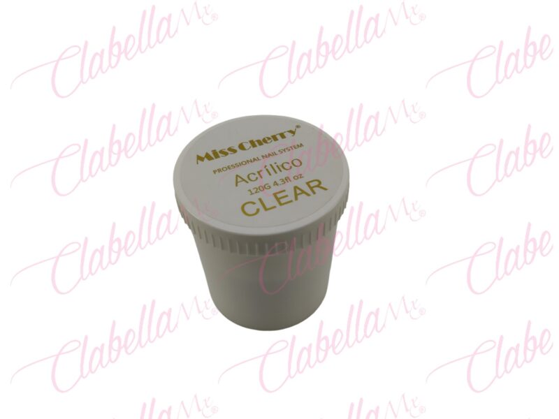 Acrílico Miss Cherry  transparente  para uñas 120gr-4oz por pieza