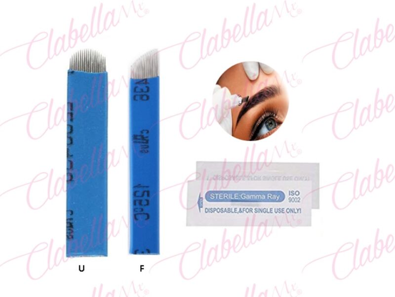 Agujas para micropigmentación microblading aprox de 2cm en angulo por  pieza (Oferta Presentación caja blanca) ESPECIFICAR: