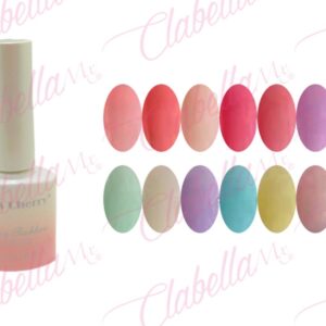 Geles Miss cherry uv/led base rubber pasteles para uñas 12 piezas de 10ml por gama, 89MC12-05
