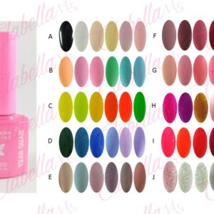 Geles Yuan Quan uv / led para uñas 6 piezas de 10 ml por gama. A-L57 (SIN RAYAS )ESPECIFICAR: