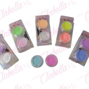 Efecto AURORA pasteles y neón para uñas 12 sobres con 2 frascos de 1/8oz y aplicador por paquete, surtido A-LQ44 (SOLO AURORA)