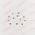 Decoración CRISTAL FIGURAS de plástico DORADO para uñas aprox 25 piezas por sobre, surtido MC22-C19