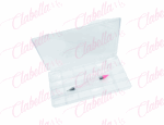 Estuche organizador  rígido CON KATANA multiusos de 24.5x12.2cm con 19 divisiones de 4x3cm a por pieza (PB)