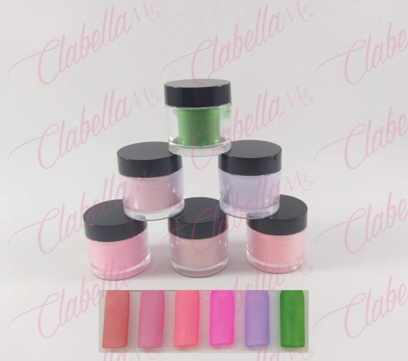 Acrílico Yuan Quan gama E para uñas 6 piezas de 10 gr-1/4 oz- por paquete. A-L35
