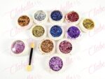 Efecto FLAKE UNICORNIO para uñas 12 piezas de 1/8oz  por paquete KT(238)-0897 (Laser color foil) (PB)