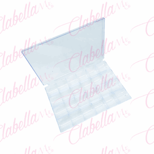 Estuche organizador  rígido ONDULADO multiusos de 18x12cm con 24 divisiones de 3x3cm por pieza  (PB)