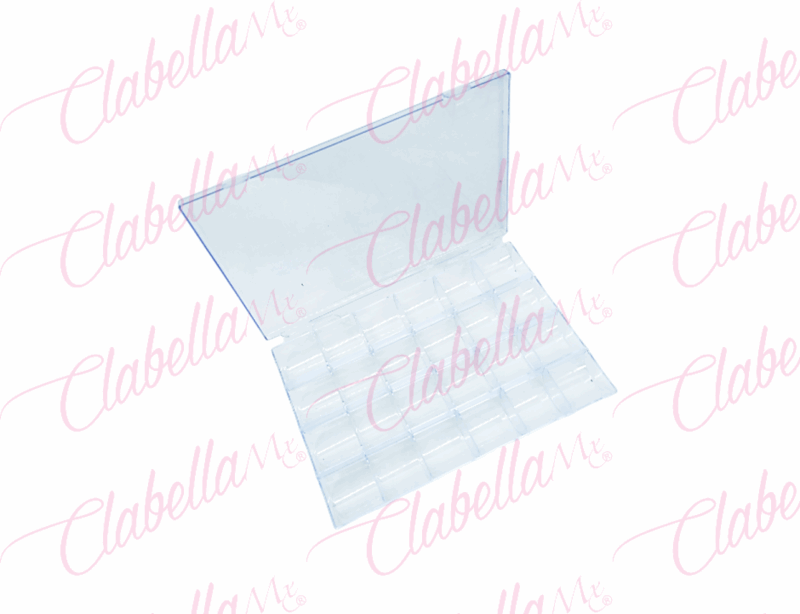 Estuche organizador  rígido ONDULADO multiusos de 18x12cm con 24 divisiones de 3x3cm por pieza  (PB)