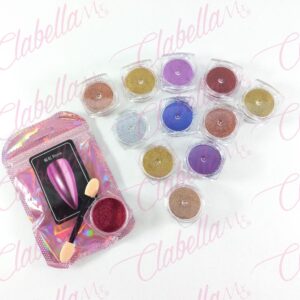 Efecto ESPEJO para uñas 12 piezas de 1/8oz por paquete  A-T163