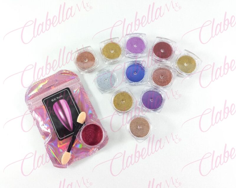 Efecto ESPEJO para uñas 12 piezas de 1/8oz por paquete  A-T163