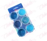 Decoración azules (F) para uñas 6 piezas de 1/16oz por paquete (PB) ESPECIFICAR