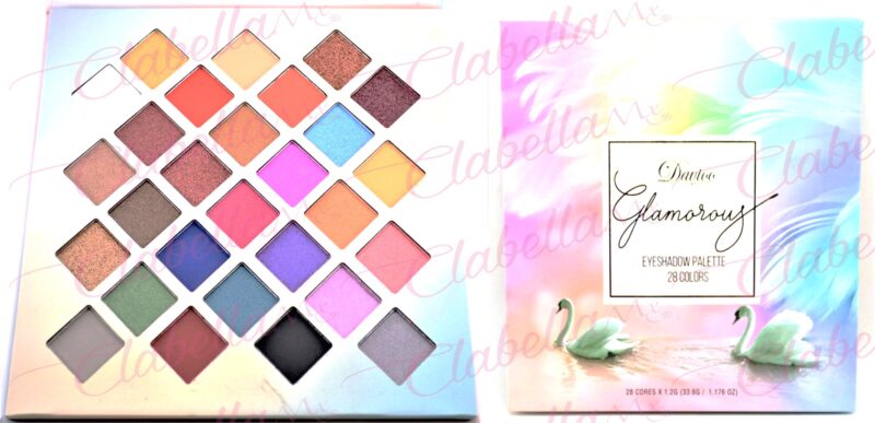 Sombras Glamorous para ojos paleta aprox de 18x18.5cm 28 tonos de 2.5x2.5cm  por pieza