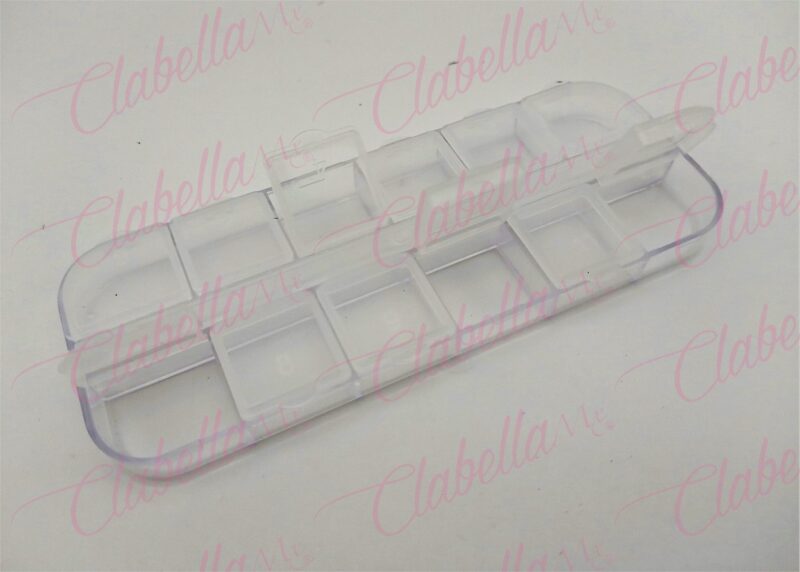Pastillero - Estuche organizacor blando de 13x5cm con 12 divisiones de 2x2cm y tapa individual por pieza (No desmontable) (12 divisiones) (Lote especial) (Oferta)