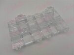 Pastillero - Estuche organizador rígido de13x8cm con 12 divisiones de 3x2cm y tapa individual  por pieza  (No desmontable) (12 divisiones rígido) (PB)