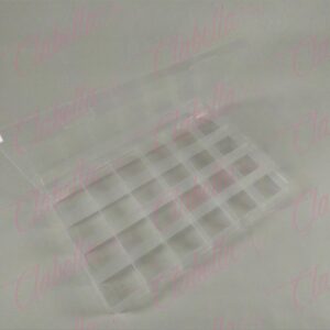 Estuche blando  de 19x13X2.5cm con 24 divisiones de 3.3x3cm por pieza  11A-234-1 (24 divisiones) (PB)