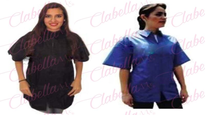 Filipina negra en tela repelente FIR/ filipina económica  FIE mujer con cierre para estilistas por pieza (PB) ESPECIFICAR: