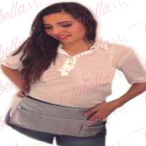 Mandil negro cangurera vini-piel para estilistas por pieza, surtido MAC (PB)