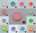 Efecto glow brilla en la oscuridad varios colores para uñas en frasco de 1/8oz  por pieza KT(192)-0623/ KT(252)-0623 (Excepto JR y WG) (PB) ESPECIFICAR: