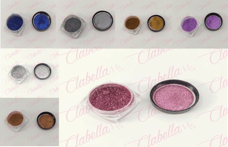 Efecto ESPEJO varios colores para uñas  en frasco de 1/8 por pieza (PB) (CON TAPA NEGRA) ESPECIFICAR: