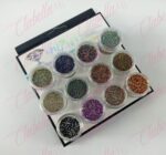 Decoración CAVIAR COLORES para uñas 12 piezas de 1/8 por estuche, (Con estuche) surtido KT(21)-0168-20 KT(190)-0168N  /ACU14-0932/ KT(254)-0168V (PB)