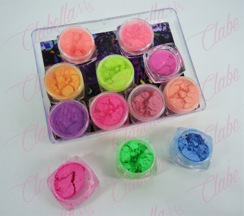 Efecto PERLA-AURORA para uñas 12 piezas de 1/8 por estuche 11A-146-1 (polvo tipo glow-concha nacar pero harinado) (PB)